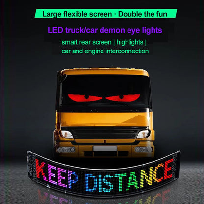Truck Eyes Led Display Animated Scrolling Blinking Eyes Messages Programmable Flexible Led Screen Devil'S Eye Led Panel Factory