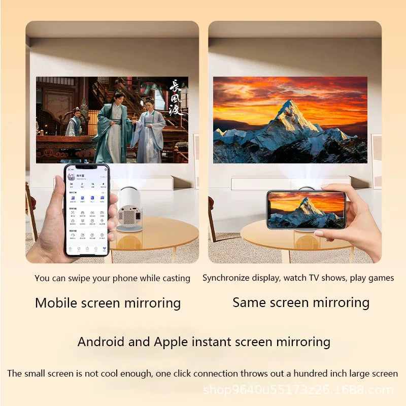 Projector 4K Android 11 Dual Wifi6 290ANSI Allwinner H713 BT5.0 1080P 1280*720P Home Cinema Outdoor Projetor