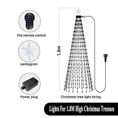Smart Christmas Tree Lights App DIY Text Pictures Music Rhythm LED RGB String Lights Bluetooth Control LED Christmas Lights