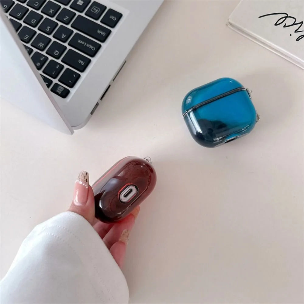 Luminous Earphone Case Cover Shiny Quicksand Dustproof Earbuds Cover Anti-scratch Shockproof Bag for AirPods 4 3 2 1/ Pro/Pro2