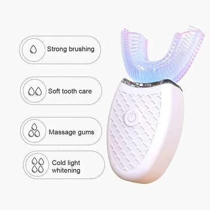 U Shape Degrees Intelligent Electric Toothbrush Sonic Automatic Tooth Brush 360 Degree Cleaning USB Charge Waterproof Toothbrush