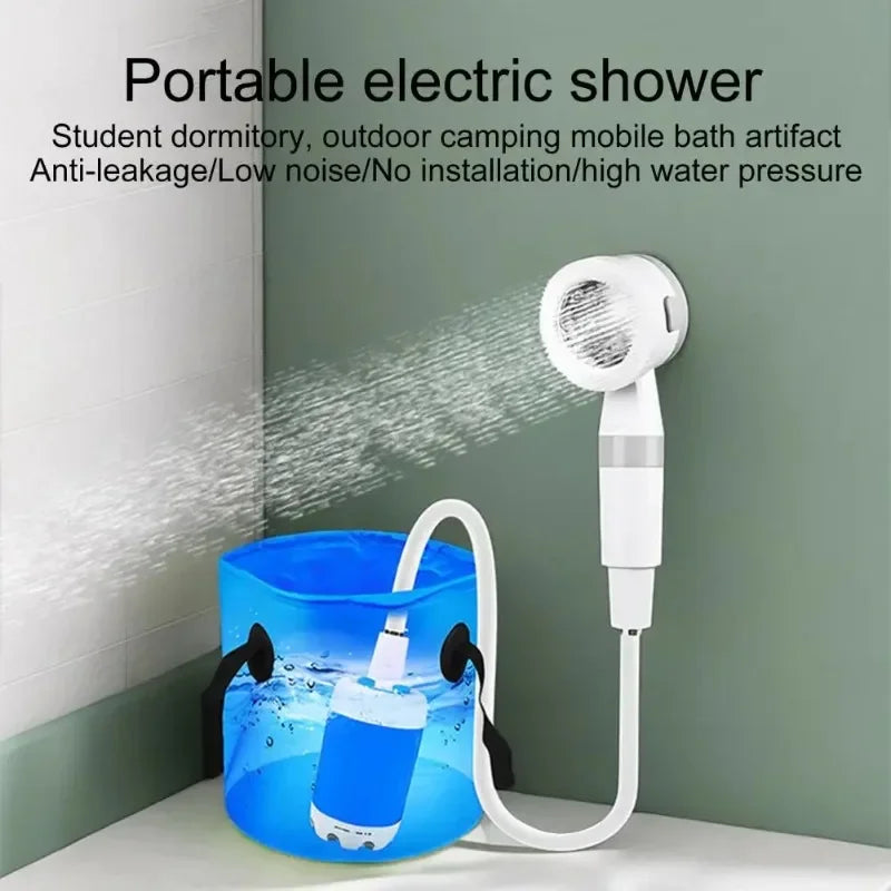 Outdoor Camping Electric Shower Portable USB Rechargeable Shower with Electric Water Pump