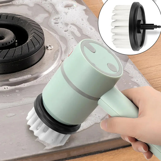 3 in 1 Electric Cleaning Brush Kitchen Dishwashing Home USB Rechargeable Electric Rotary Scrubber Household Appliances Cleanin