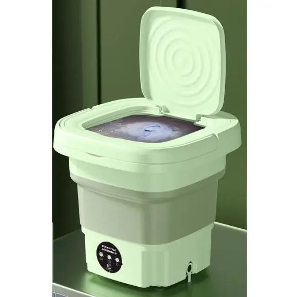 8L Foldable Washing Machine Mini Household Clothes Socks Underwear Cleaning Washer Travel Washing Machine With Drying