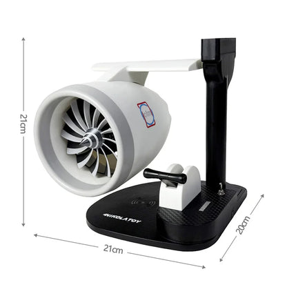 Jet Engine Fan Aircraft Turbofan Turbojet Model Kit 3D Printing Engine Toy with Humidifier Phone Wireless Charging Function