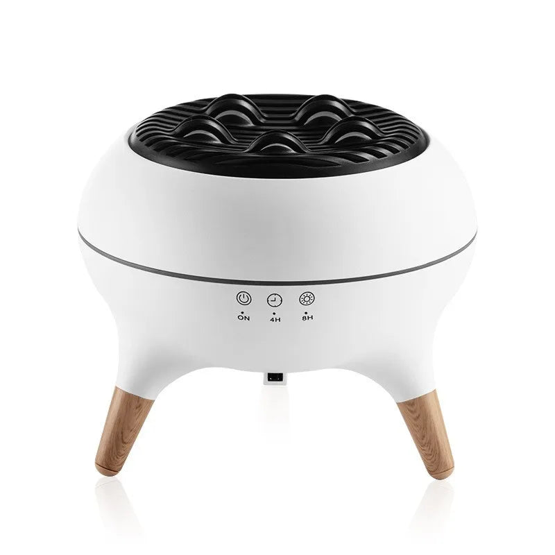 Flame Humidifier Dynamic Jellyfish Essential Oil Diffuser 350ML Air Humidifier Gradient Color Aroma Diffuser Desktop Night Light