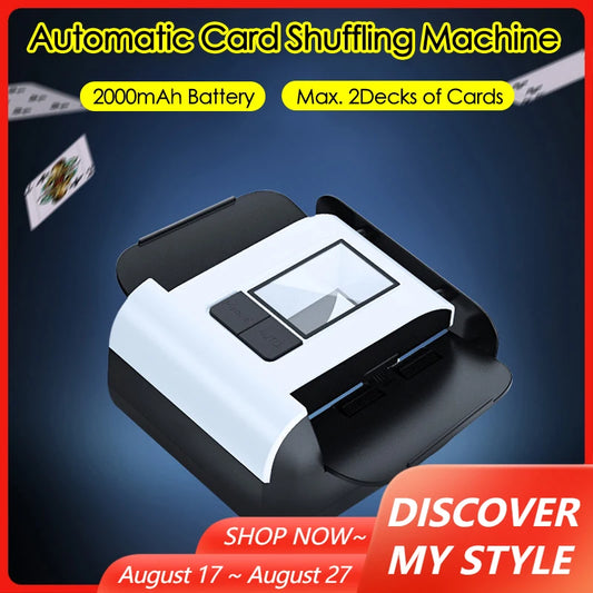 Automatic Card Shuffler 2 Decks Playing Cards Shuffling Machine Poker Card Mixer for Board Games Educational Card Game Accessory
