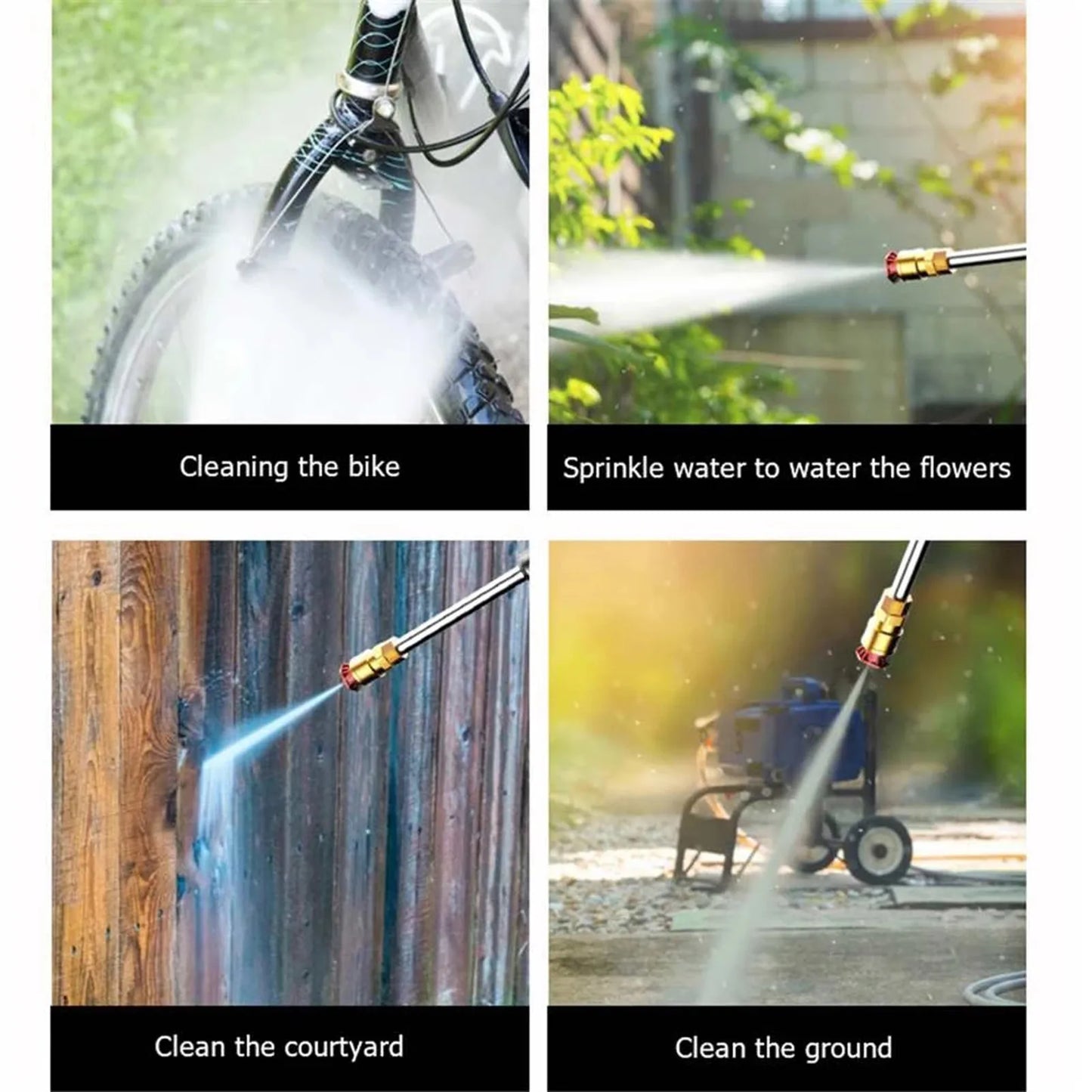Cordless Pressure Washer, 150PSI Portable Pressure Cleaner Handheld with 6-in-1 Sprayer Battery and Charger 24V 1500mAh Recharge