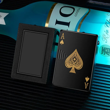 Jet Torch Lighter, Green Flame Ace Lighter, Refillable Butane Lighter,Ace of Spades Cool Lighter Windproof Poker Design Gift New