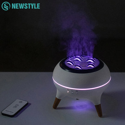 Flame Humidifier Dynamic Jellyfish Essential Oil Diffuser 350ML Air Humidifier Gradient Color Aroma Diffuser Desktop Night Light