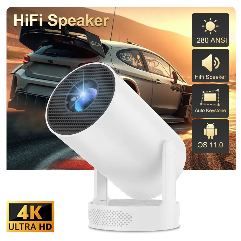 Projector 4K Android 11 Dual Wifi6 290ANSI Allwinner H713 BT5.0 1080P 1280*720P Home Cinema Outdoor Projetor