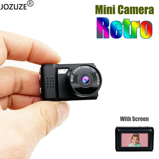 JOZUZE New Retro Mini Camera With Screen Indoor Home Outdoor 1080p Sports Portable Vintage Very Small Mini Camera Video Recorder