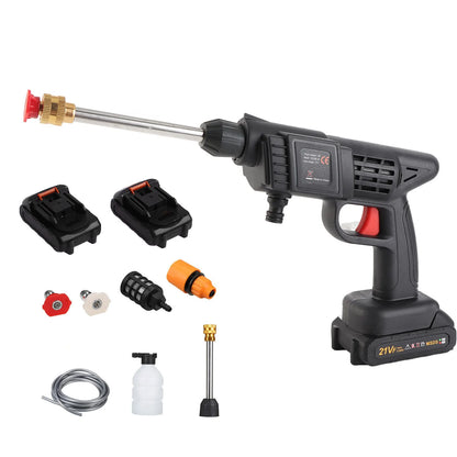 Cordless Pressure Washer, 150PSI Portable Pressure Cleaner Handheld with 6-in-1 Sprayer Battery and Charger 24V 1500mAh Recharge