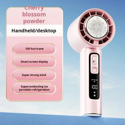 Mini Handheld Fan with 100 Speed Modes, 4000mAh Battery, One-Touch Cooling – Perfect for Office, Travel & Outdoor